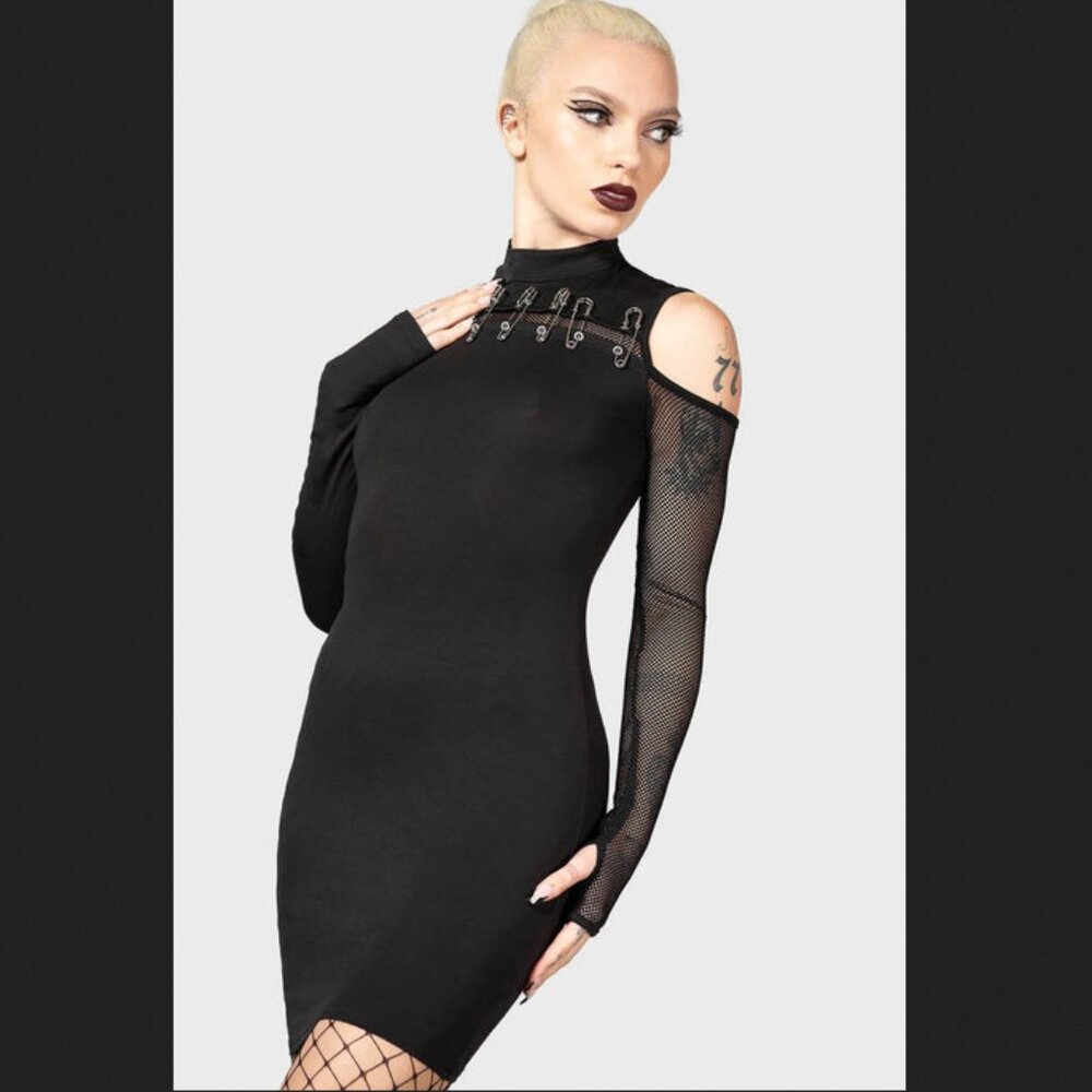 NWT Killstar Zazzel Long Sleeve Dress - Picture 2 of 5